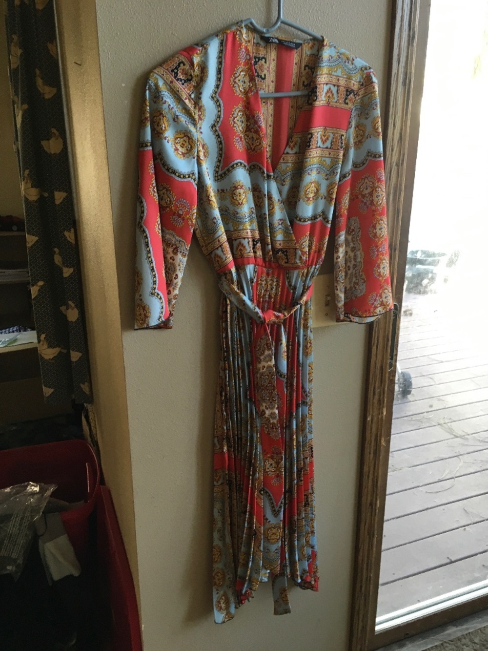 Zara Maxi Dress With Pleated Skirt